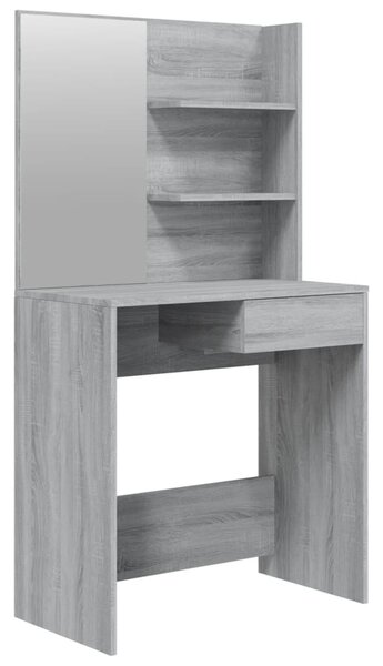 Dressing Table with Mirror Grey Sonoma 74.5x40x141 cm