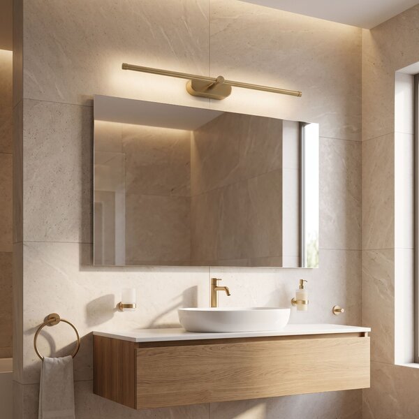 Bathroom LED wall sconce APP1893-1W 60 cm BRUSH GOLD