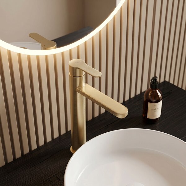 Bathroom faucet Rea Arcos Brush Gold