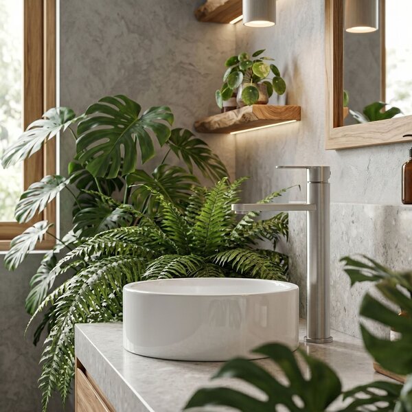 Bathroom faucet Rea Arcos Brush Nickel