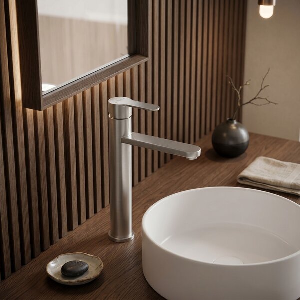 Bathroom faucet Rea Arcos Brush Nickel