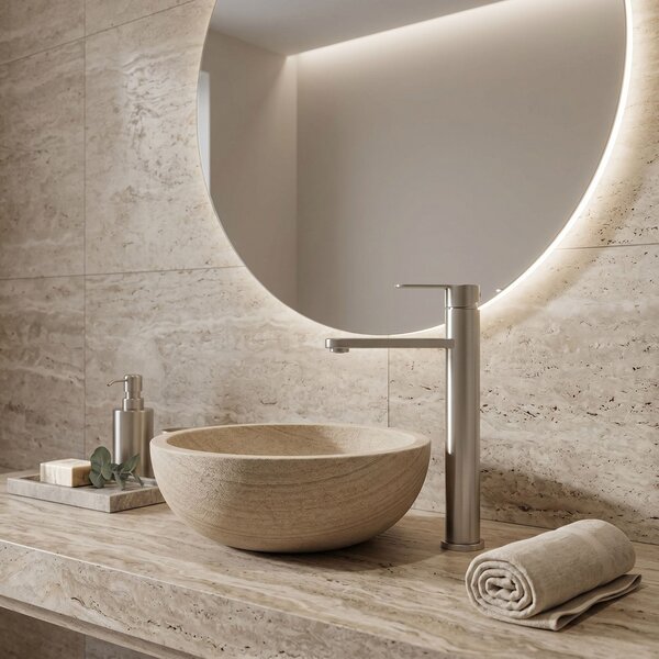 Bathroom faucet Rea Arcos Brush Nickel