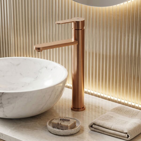 Bathroom faucet Rea Arcos Brush Copper