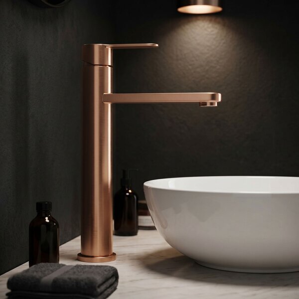 Bathroom faucet Rea Arcos Brush Copper