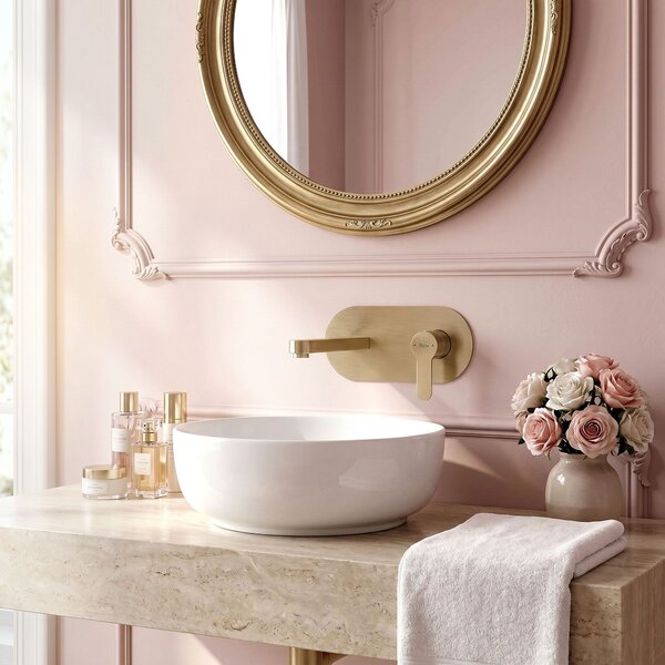 Wall Mounted faucet REA Arcos Brush Gold