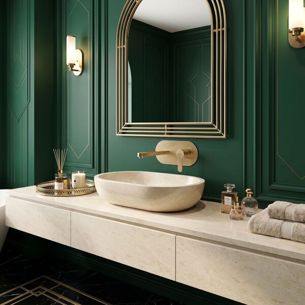 Wall Mounted faucet REA Arcos Brush Gold