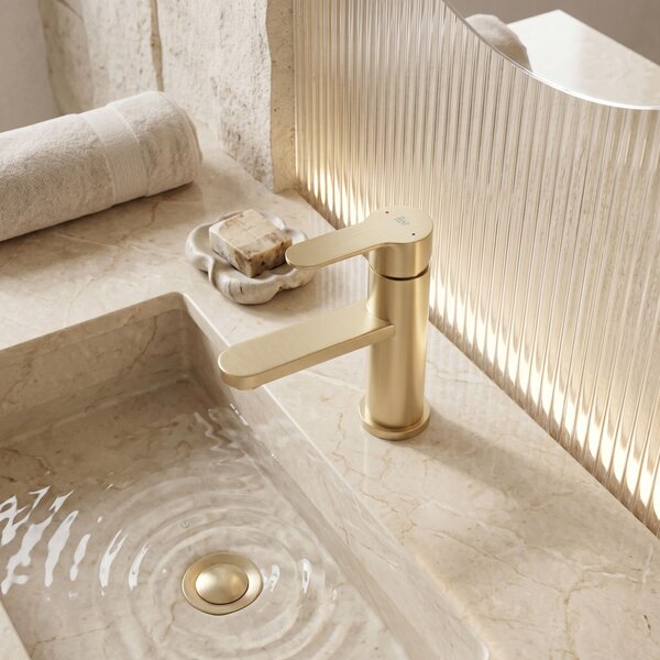 Bathroom faucet Rea Arcos Brush Gold