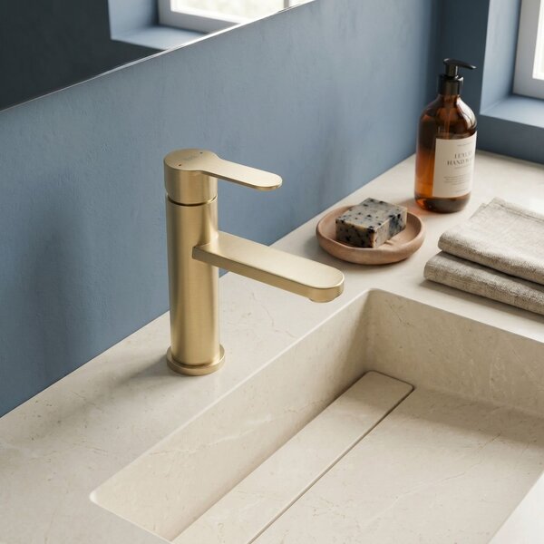 Bathroom faucet Rea Arcos Brush Gold