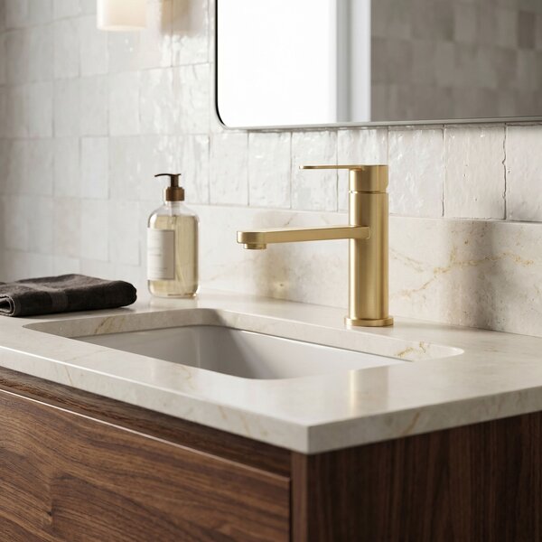 Bathroom faucet Rea Arcos Brush Gold