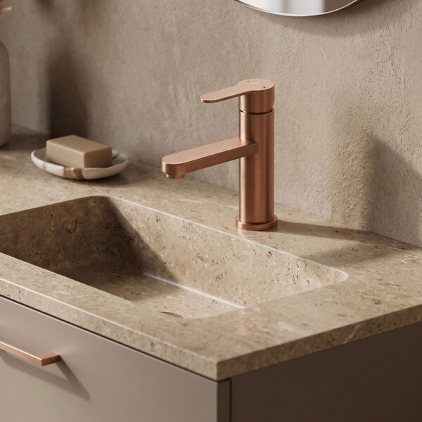 Bathroom faucet Rea Arcos Brush Copper