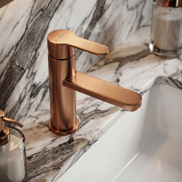 Bathroom faucet Rea Arcos Brush Copper