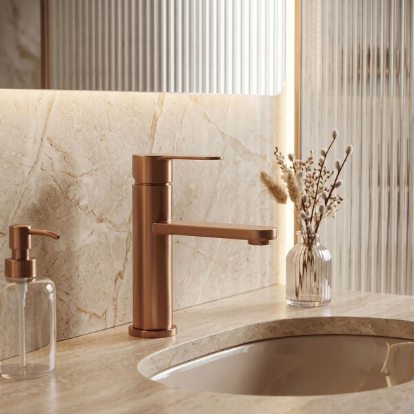 Bathroom faucet Rea Arcos Brush Copper