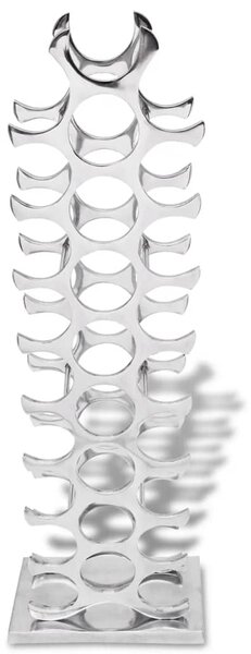 Wine Rack Aluminium Silver 27 Bottles