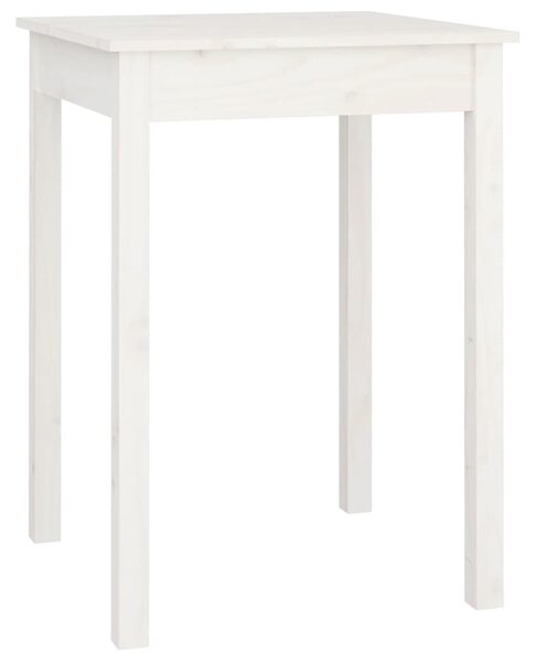 Dining Table White 55x55x75 cm Solid Wood Pine