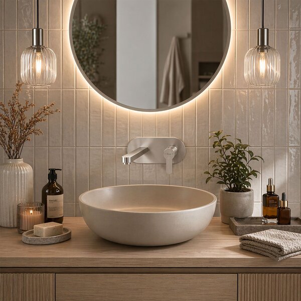 Wall Mounted faucet REA Arcos Brush Nickel