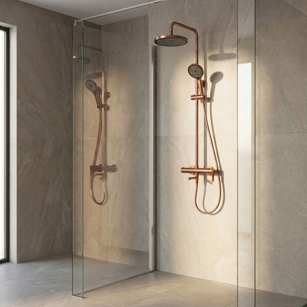 Shower Set Rea Arcos brush copper