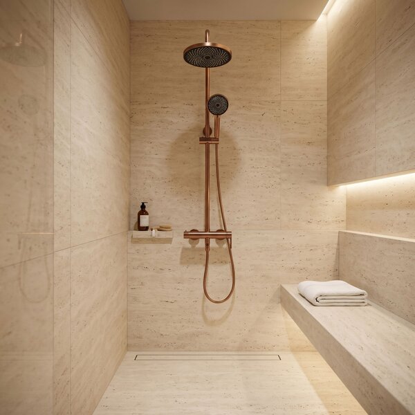 Shower Set Rea Arcos brush copper