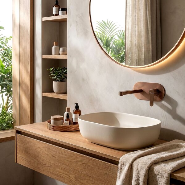 Wall Mounted faucet REA Arcos Brush Copper