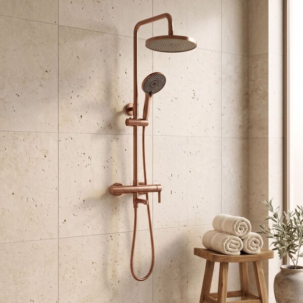 Shower Set Rea Arcos brush copper
