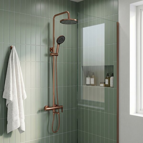 Shower Set Rea Arcos brush copper