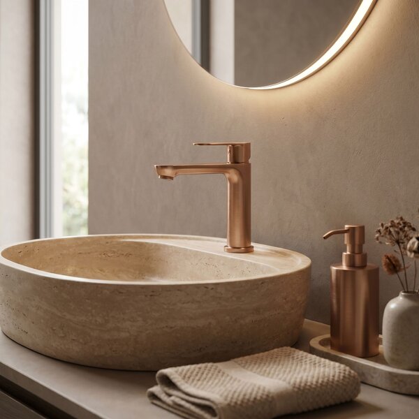 Bathroom faucet Rea Logan Brush Copper