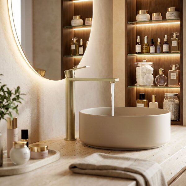 Bathroom faucet Rea Hunter Brush Gold High