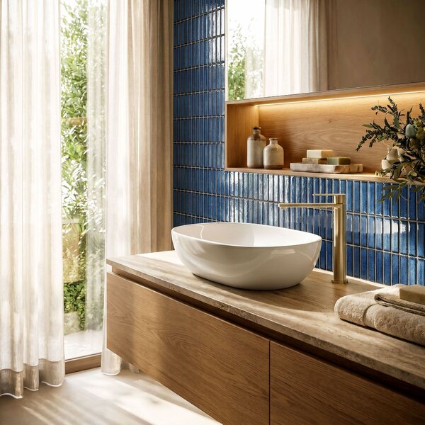 Bathroom faucet Rea Hunter Brush Gold High