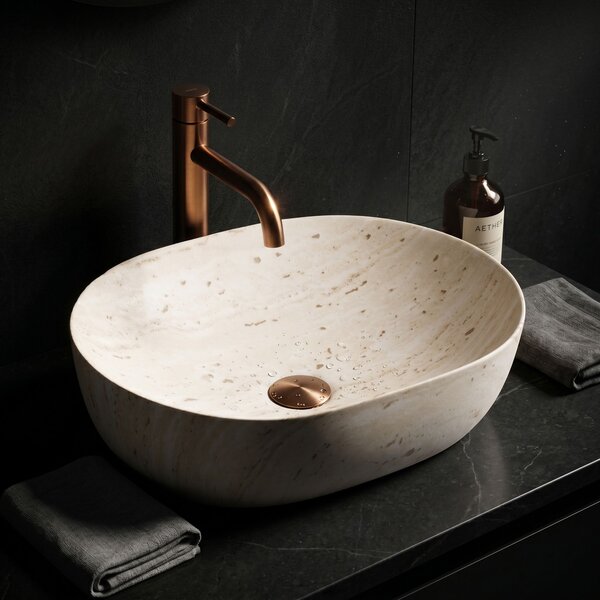Countertop Basin Rea Amelia Travertine Classic 48