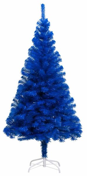 Artificial Pre-lit Christmas Tree with Ball Set Blue 180 cm PVC