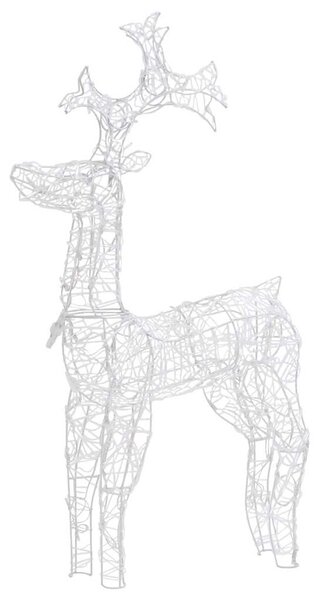 Reindeer Christmas Decoration 90 LEDs 60x16x100 cm Acrylic