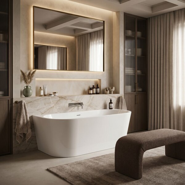 Wall acrylic bath CAPRI 170cm