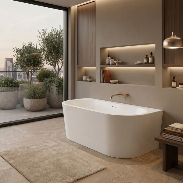 Wall acrylic bath CAPRI 170cm