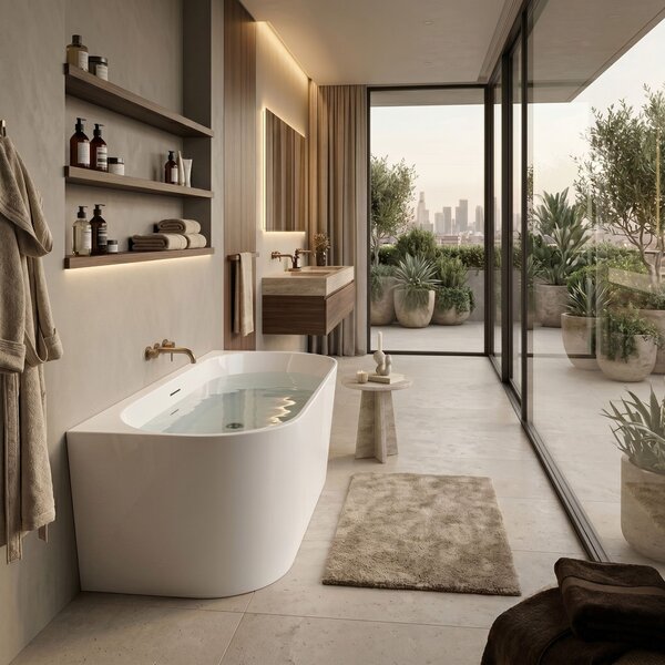 Wall acrylic bath CAPRI 170cm