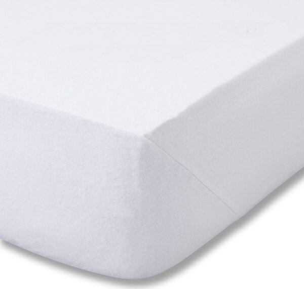 Catherine Lansfield Brushed Cotton Bed Linen Fitted Sheet White