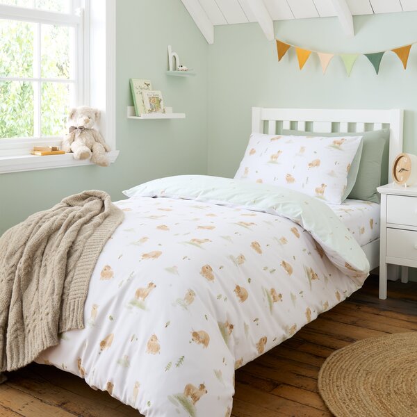Bianca Mini Moo Duvet Cover Bedding Set White