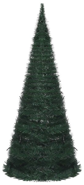 Pop-up String Artificial Pre-lit Christmas Tree Green 210 cm