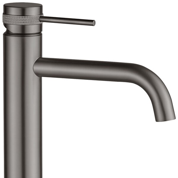 Bathroom faucet Rea Lungo Grip Gun Grey high