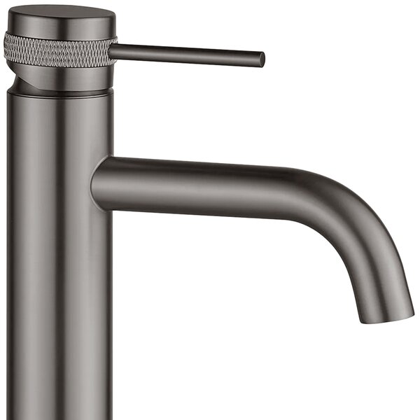Bathroom faucet Rea Lungo Grip Gun Grey low