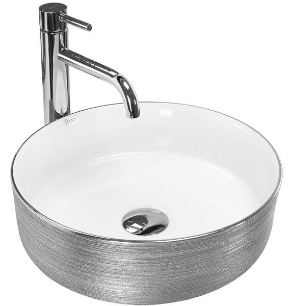Countertop Basin Rea Sami Brush Silver