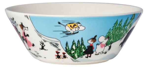 Arabia Moomin bowl winter 2024 Ski jumping Ø15 cm