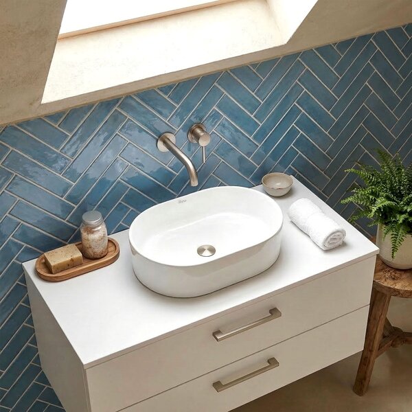 Ceramic Countertop Basin Rea Nadia 46